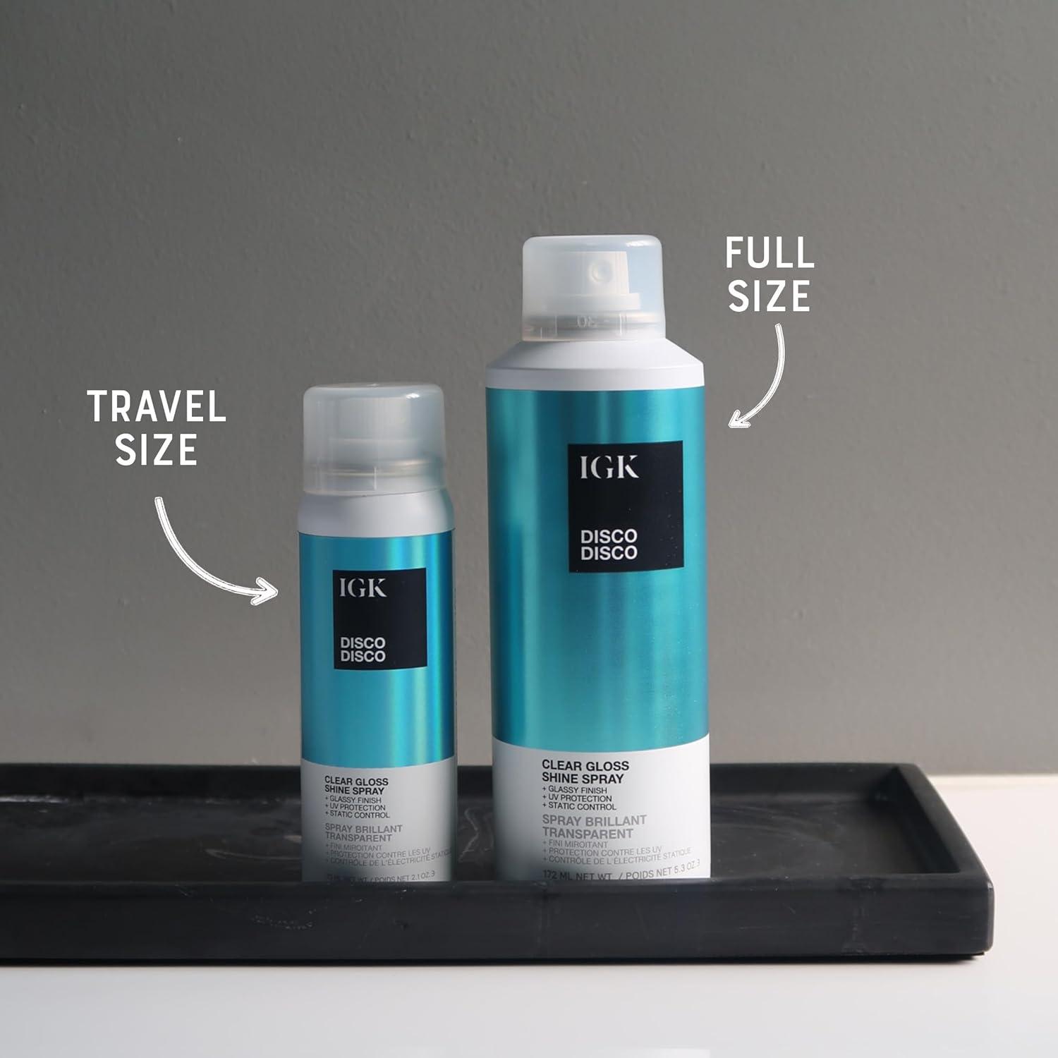 imageIGK Disco Disco Clear Gloss Finishing Hair Spray Moisturizes Adds Shine ampamp Enhances Color No Greasy Residue 53oz53 Fl Oz 21 Fl Oz Pack of 2