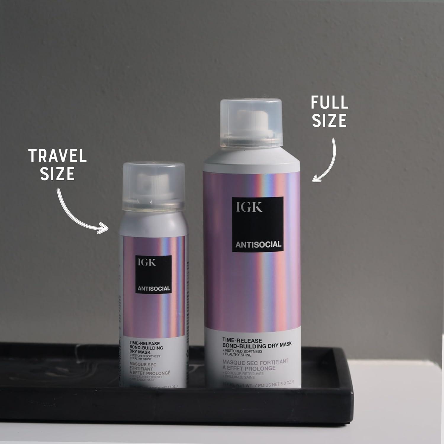 imageIGK Antisocial BondBuilding Dry Hair Mask overnight dry hair mask for damaged hair revive healthy hair hair treatment product for hair breakage vegan protein treatment 5 OzAntisocial Dry Hair Mask