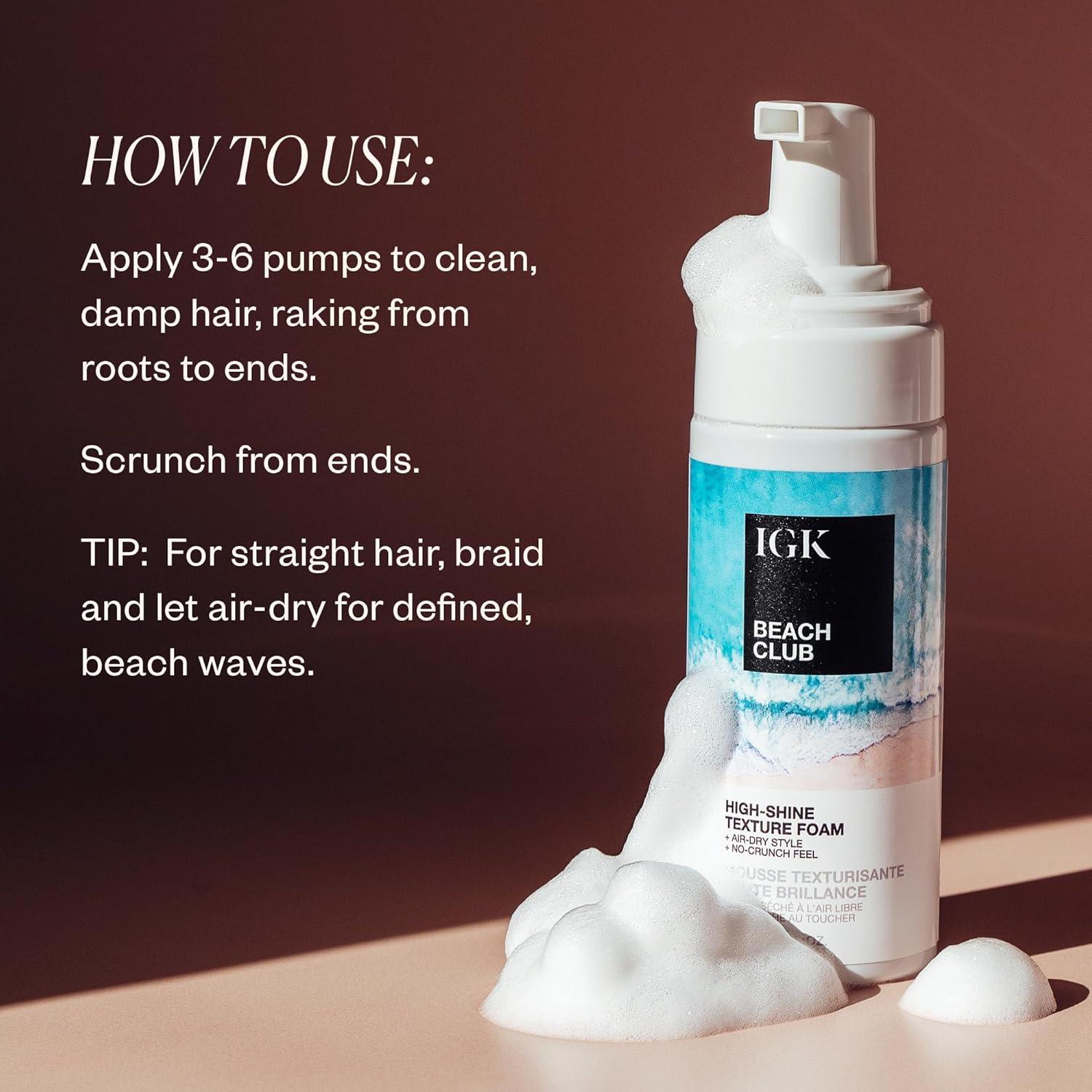 imageIGK BEACH CLUB HighShine Texture Foam16 Fl Oz Pack of 1