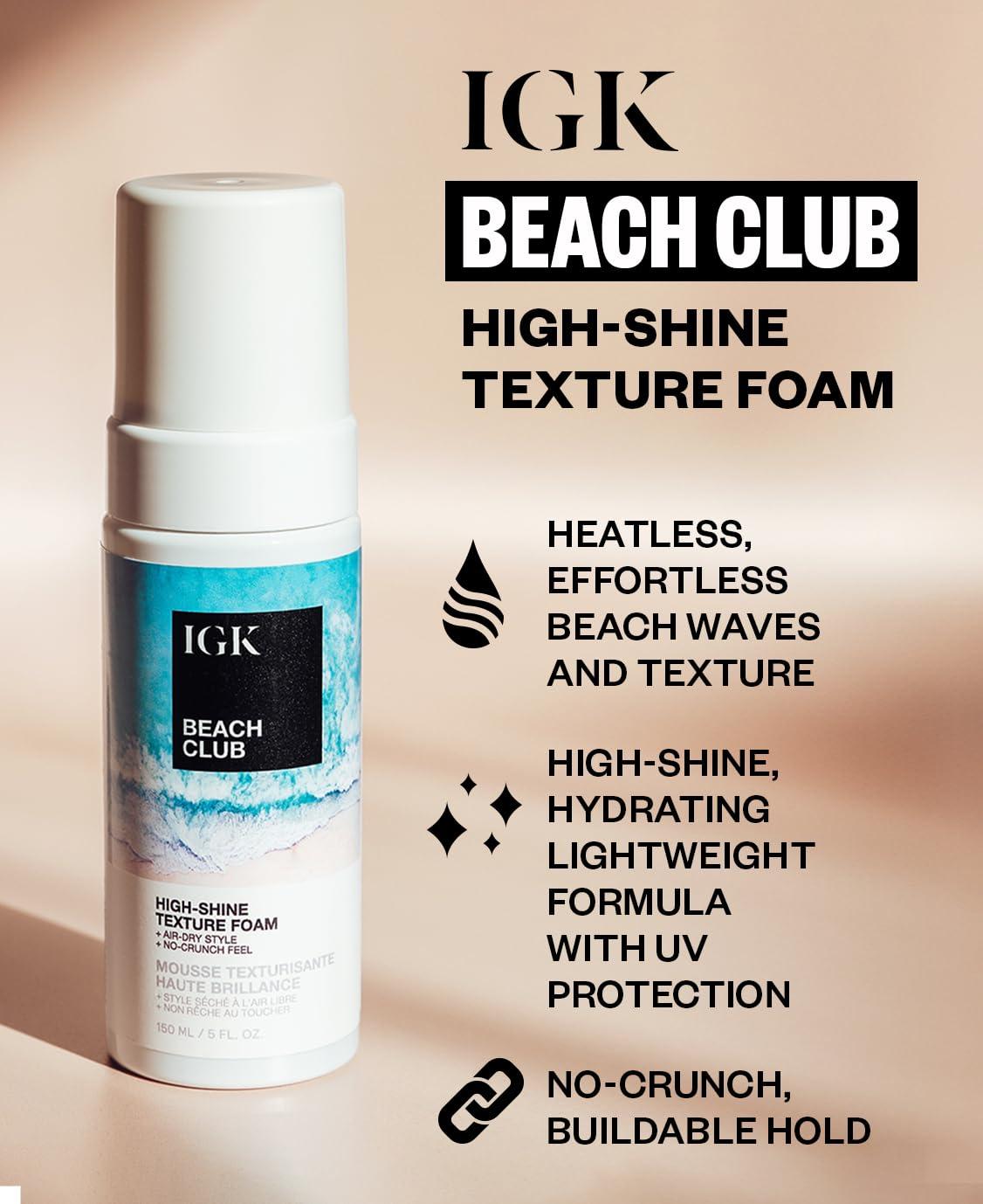 imageIGK BEACH CLUB HighShine Texture Foam5 Fl Oz Pack of 1
