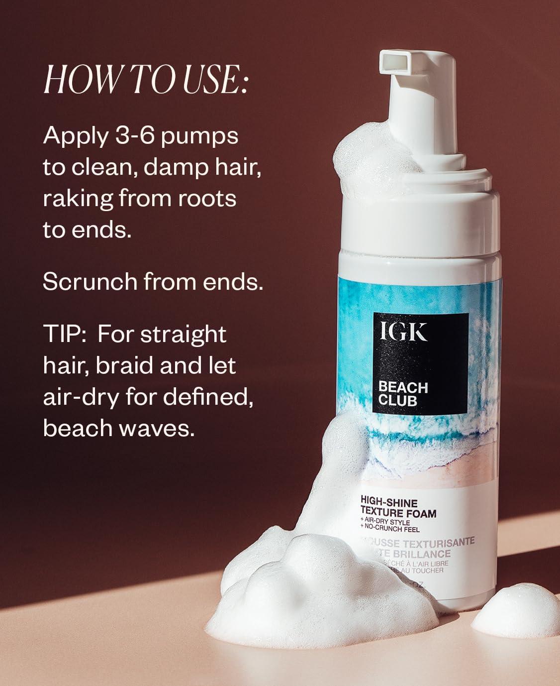 imageIGK BEACH CLUB HighShine Texture Foam5 Fl Oz Pack of 1