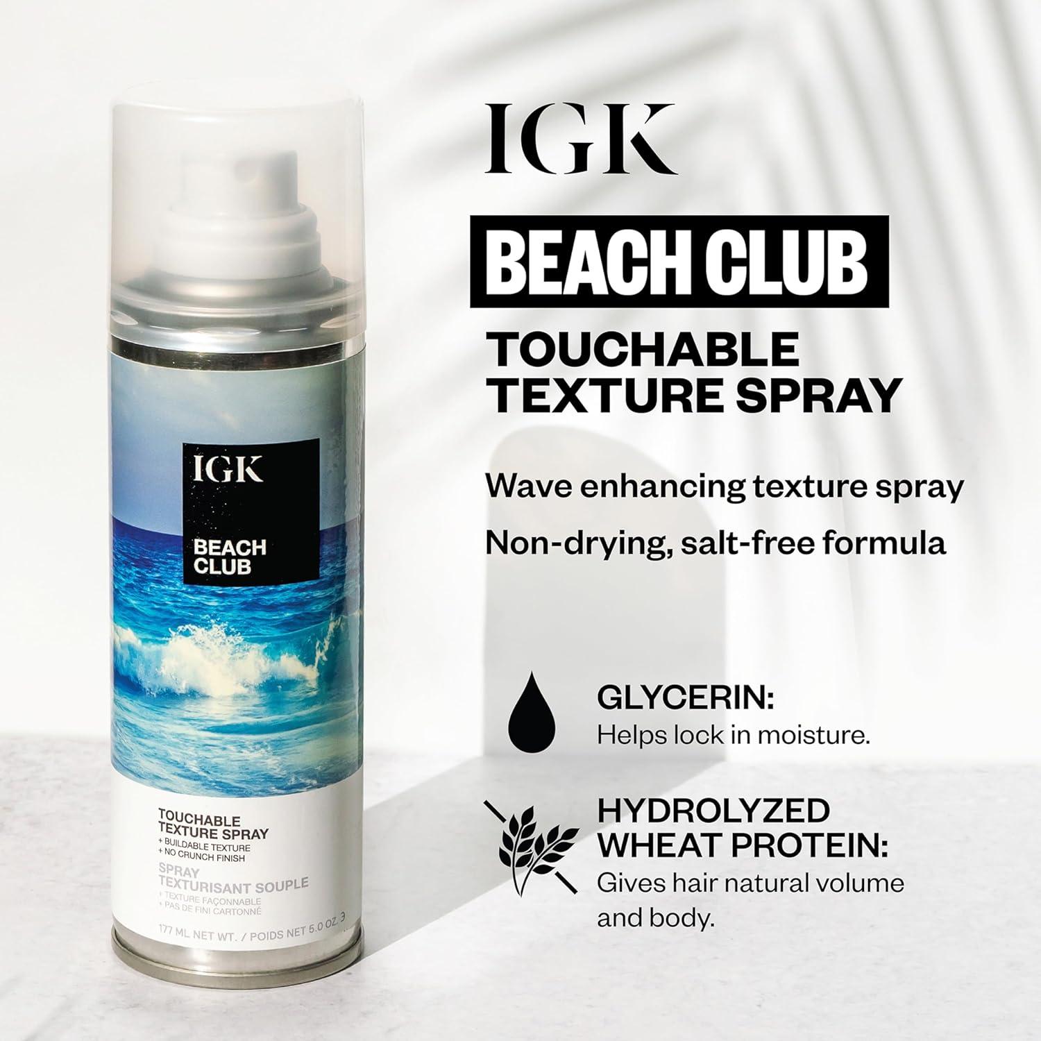 imageIGK BEACH CLUB Touchable Texture Spray Hold Volume Lightweight Vegan Cruelty Free 17 Fl Oz Pack of 1