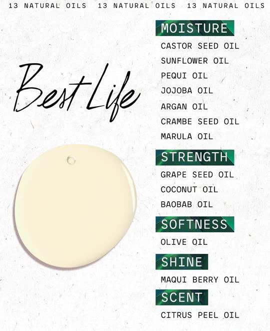 imageIGK BEST LIFE 100 Plant Powered Nourishing Hair Oil Smooth Soften Heat Protectant Vegan Cruelty Free 17 Ounce Pack of 1