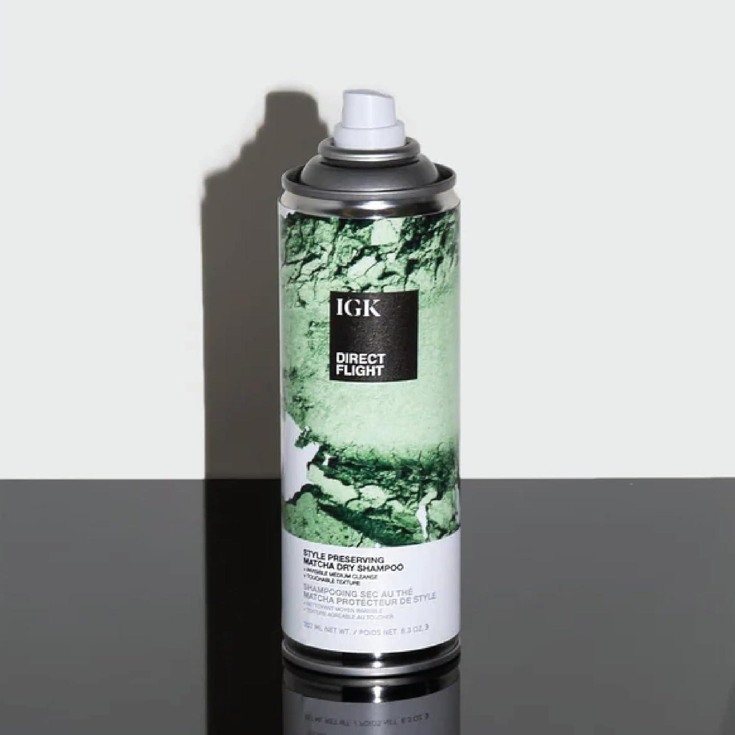 imageIGK DIRECT FLIGHT MultiTasking Matcha Dry Shampoo Light Cleanse Style Preserving Vegan Cruelty Free 63 Fl Oz 2 Fl Oz Pack of 2