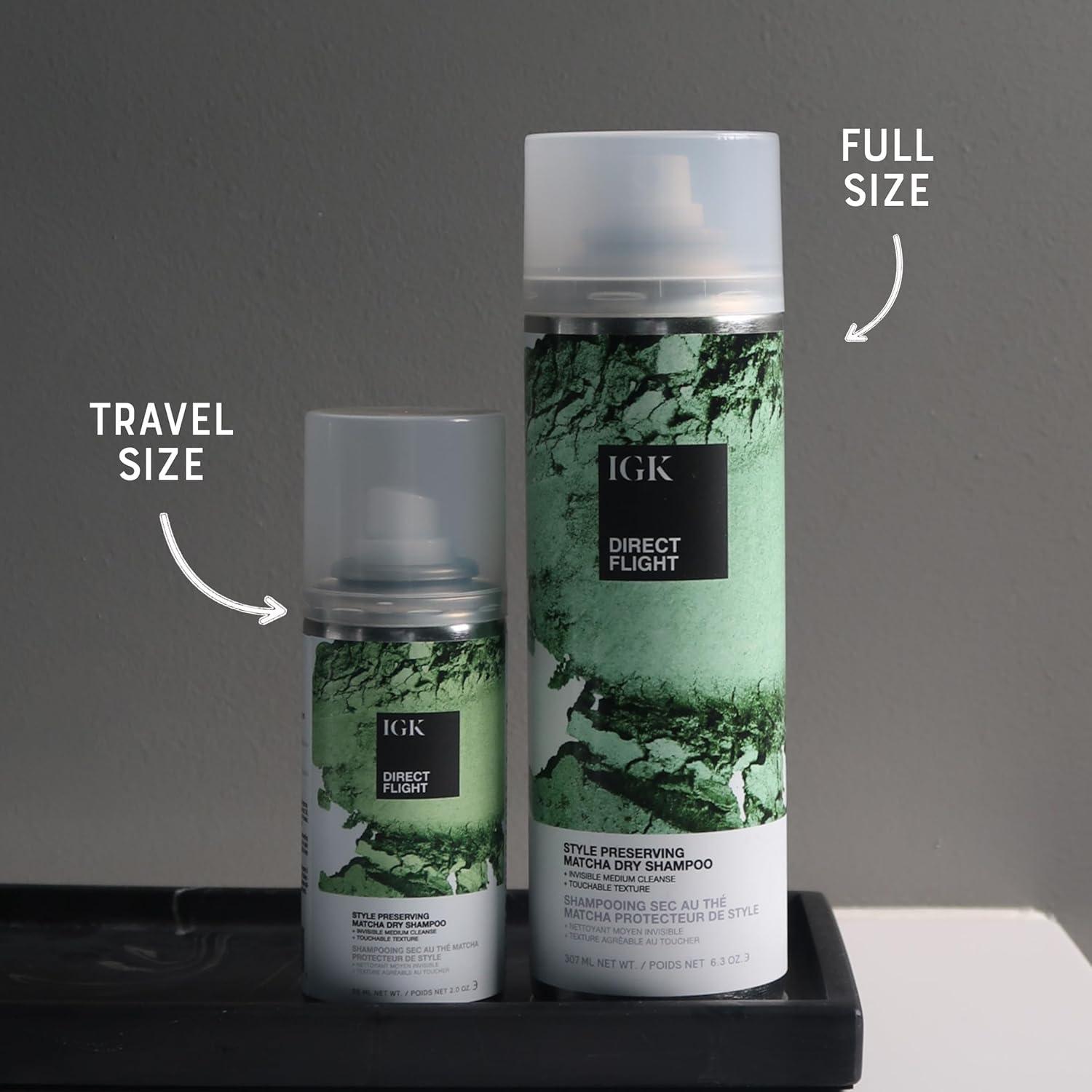 imageIGK DIRECT FLIGHT MultiTasking Matcha Dry Shampoo Light Cleanse Style Preserving Vegan Cruelty Free 63 Fl Oz 2 Fl Oz Pack of 2