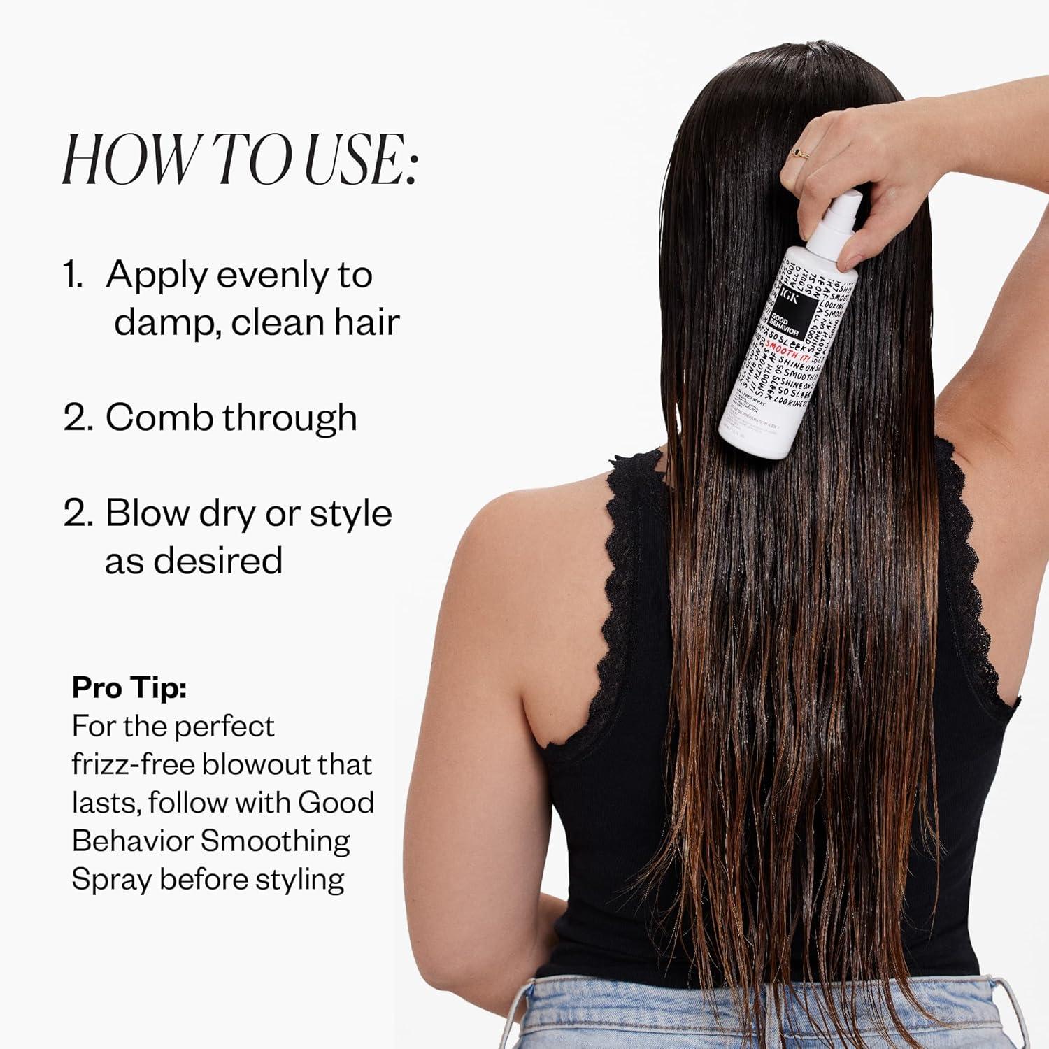 imageIGK GOOD BEHAVIOR 4in1 Prep Spray Leave In Detangle Heat Protectant Vegan Cruelty Free 7 Fl Oz Pack of 1