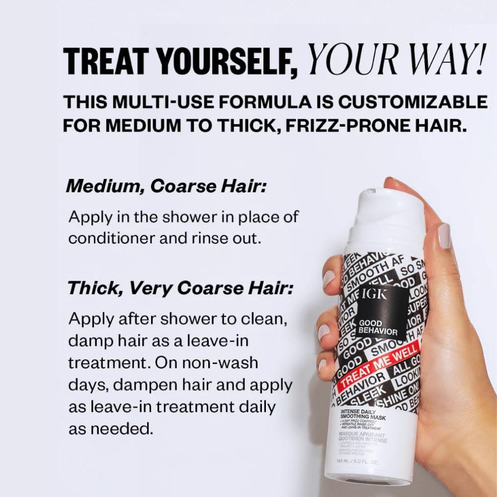 imageIGK GOOD BEHAVIOR Intense Daily Smoothing Mask Vegan Cruelty Free 5 Oz