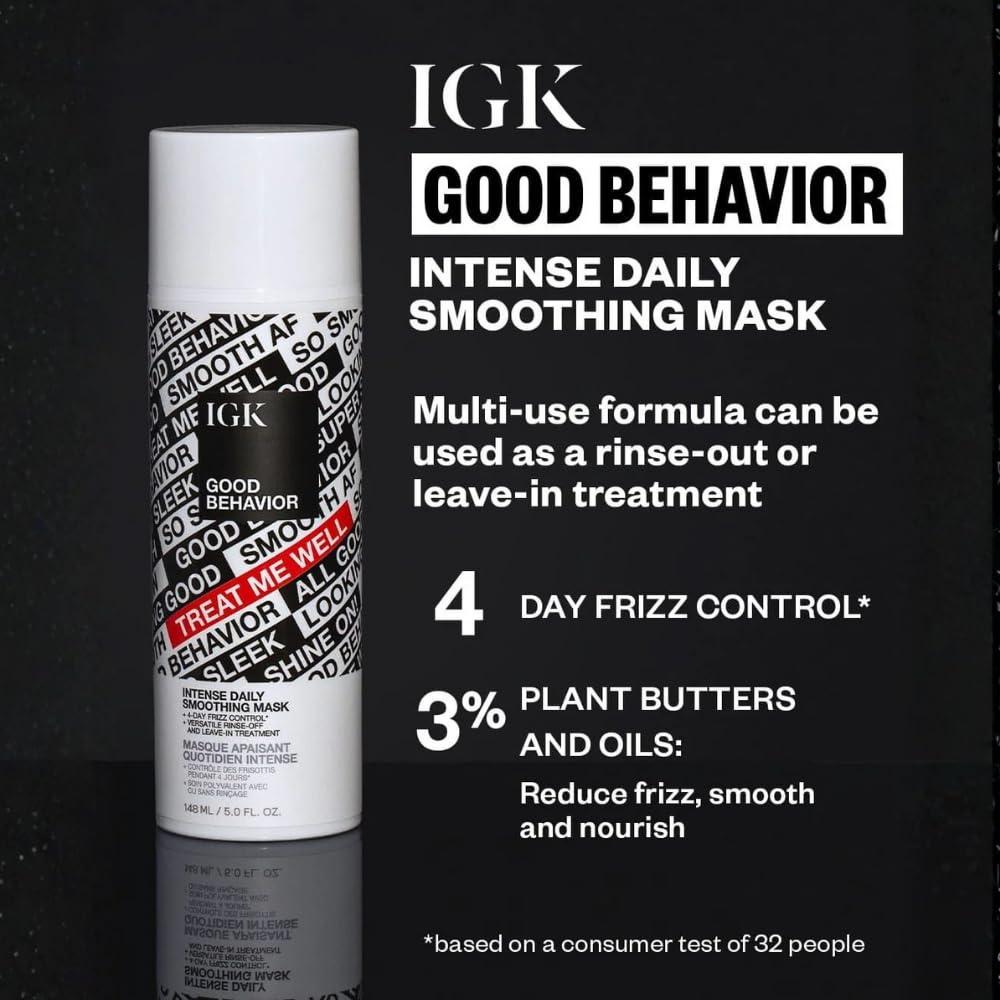imageIGK GOOD BEHAVIOR Intense Daily Smoothing Mask Vegan Cruelty Free 5 Oz