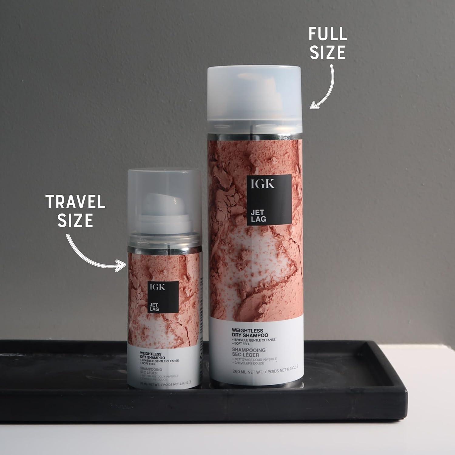 imageIGK JET LAG Invisible Dry Shampoo Weightless Refresh Style Vegan Cruelty Free 63 Fl Oz 2 Fl Oz Pack of 2