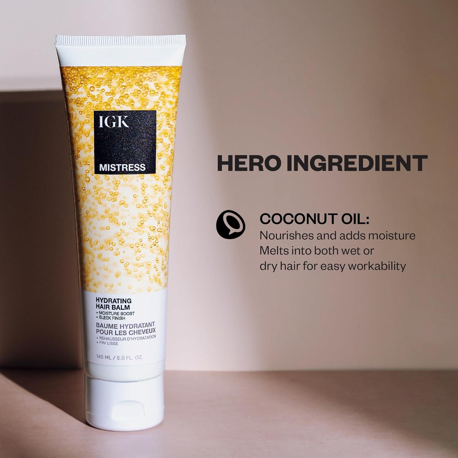 imageIGK MISTRESS Hydrating Hair Balm Lightweight Frizz Control Shine Vegan Cruelty Free 5 Fl Oz Pack of 1