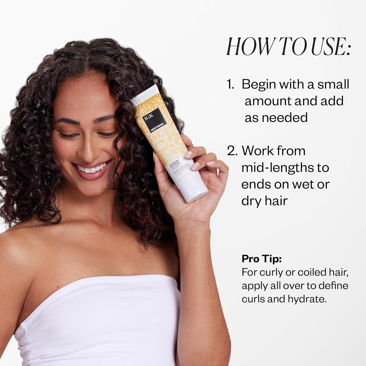 imageIGK MISTRESS Hydrating Hair Balm Lightweight Frizz Control Shine Vegan Cruelty Free 5 Fl Oz Pack of 1