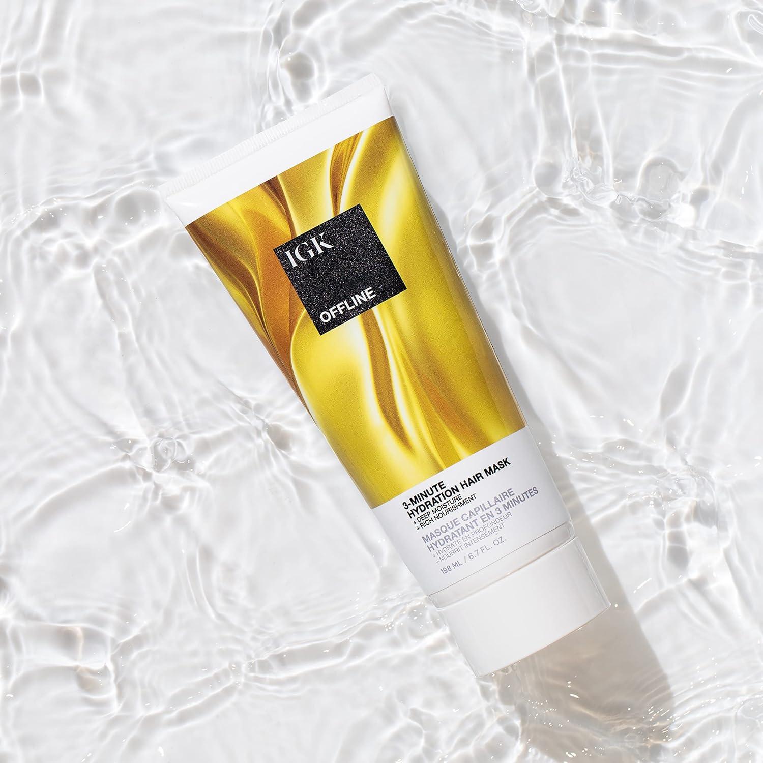 imageIGK OFFLINE 3Minute Hydration Hair Mask Moisture Nourishment Shine Vegan Cruelty Free 67 Oz