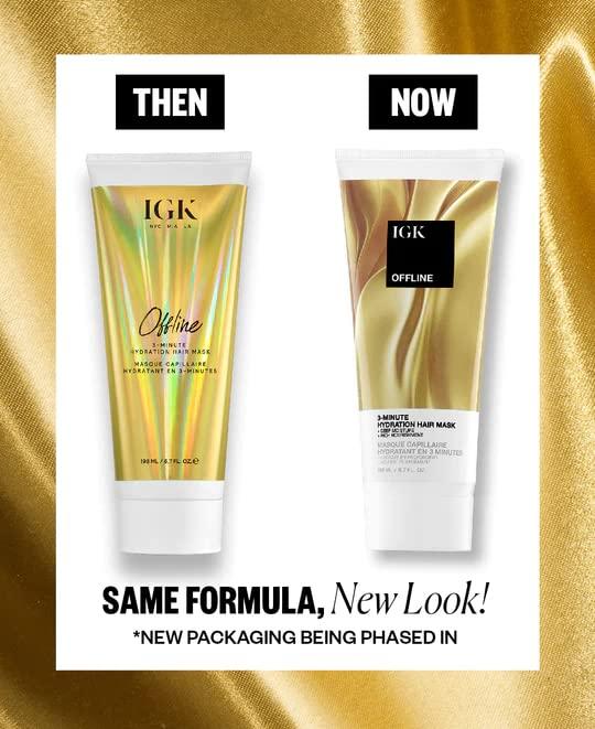 imageIGK OFFLINE 3Minute Hydration Hair Mask Moisture Nourishment Shine Vegan Cruelty Free 67 Oz