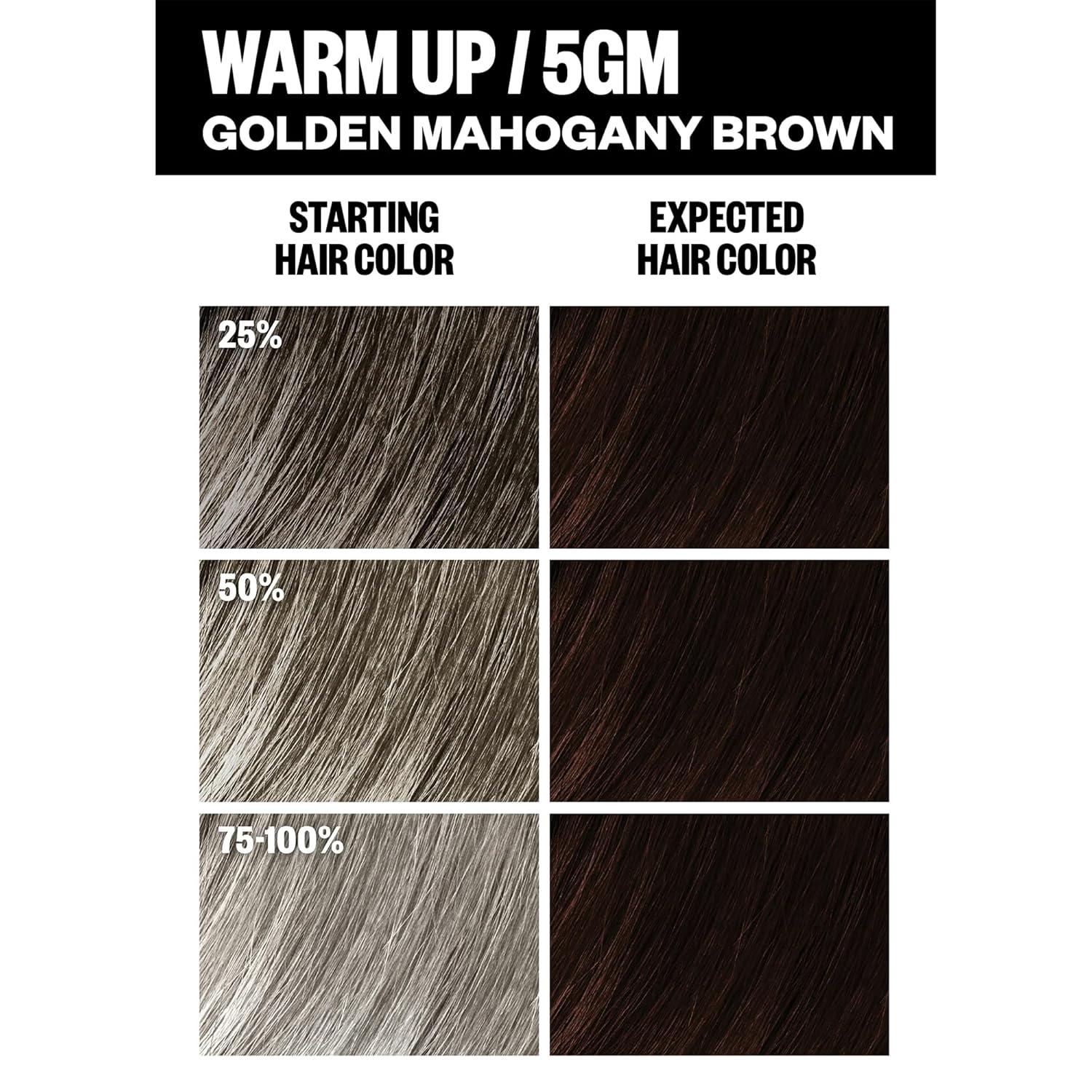 imageIGK Permanent Hair Dye Color Kit 5N Back To Brown Natural Brown 100 Gray Color Coverage Strengthen Shine Ammonia FreeGolden Mahogany Brown