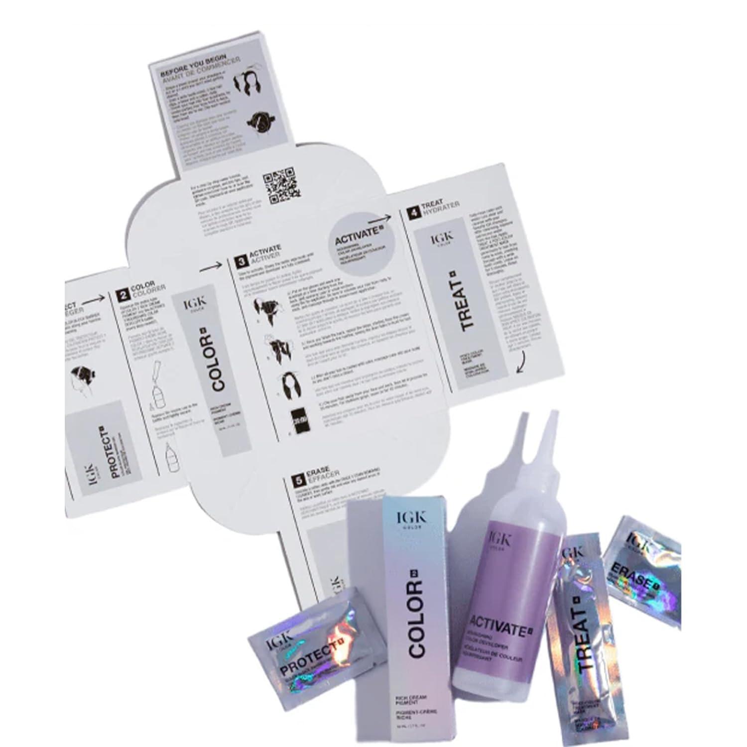 imageIGK Permanent Hair Dye Color Kit 5N Back To Brown Natural Brown 100 Gray Color Coverage Strengthen Shine Ammonia FreeLight Natural Brown