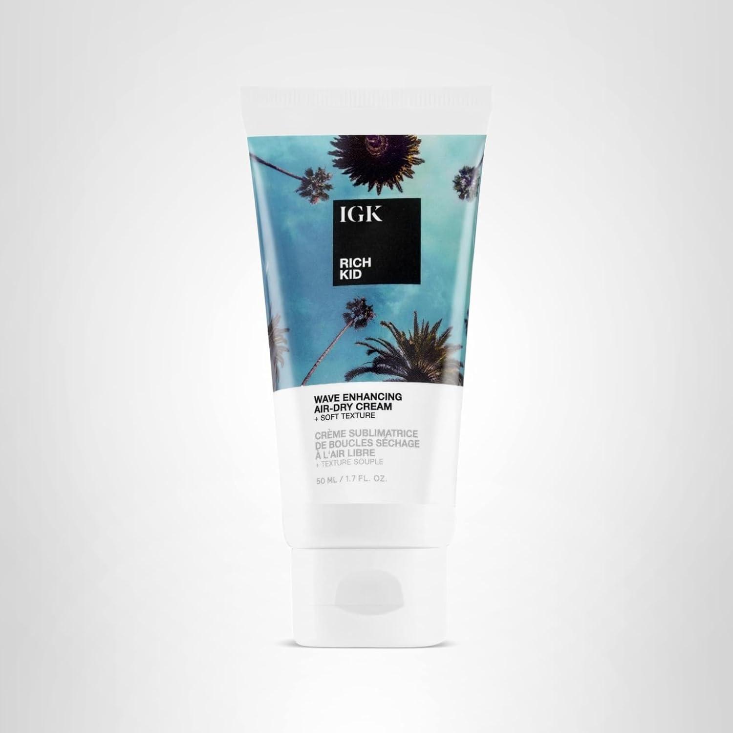 imageIGK RICH KID Wave Enhancing AirDry Cream Hold Texture Shine Vegan Cruelty Free 17 Fl Oz Pack of 1