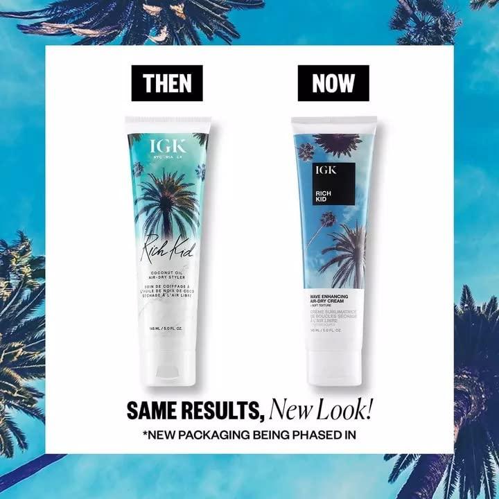 imageIGK RICH KID Wave Enhancing AirDry Cream Hold Texture Shine Vegan Cruelty Free 5 Fl Oz Pack of 1