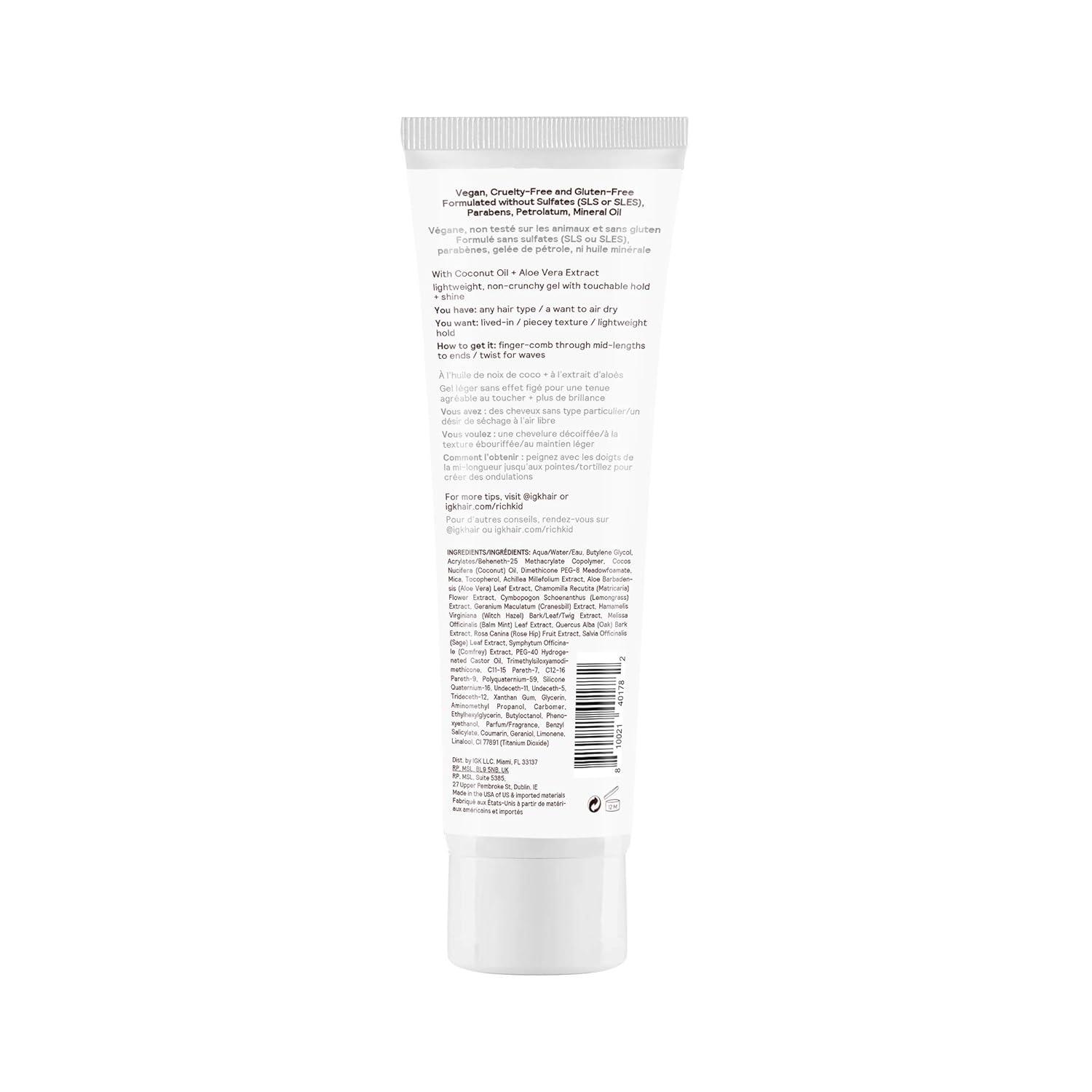imageIGK RICH KID Wave Enhancing AirDry Cream Hold Texture Shine Vegan Cruelty Free 5 Fl Oz Pack of 1