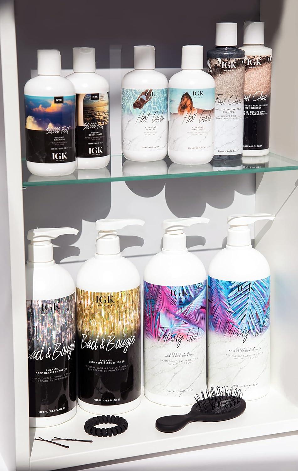 imageIGK THIRSTY GIRL Coconut Milk AntiFrizz Shampoo Softer Smoother FrizzFree Vegan Cruelty Free 8 Oz338 Fl Oz Pack of 1