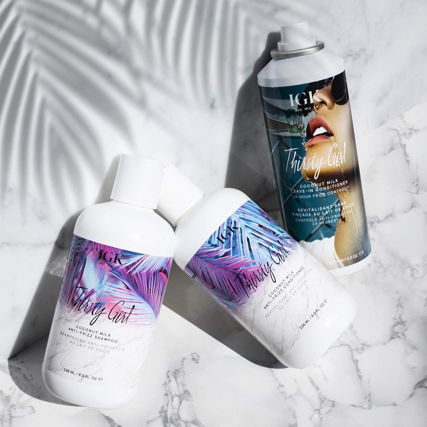 imageIGK THIRSTY GIRL Coconut Milk AntiFrizz Shampoo Softer Smoother FrizzFree Vegan Cruelty Free 8 Oz338 Fl Oz Pack of 1