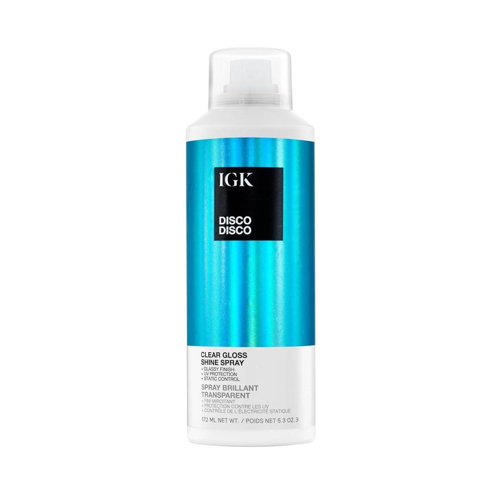 imageIGK Disco Disco Clear Gloss Finishing Hair Spray Moisturizes Adds Shine ampamp Enhances Color No Greasy Residue 53oz53 Fl Oz Pack of 1