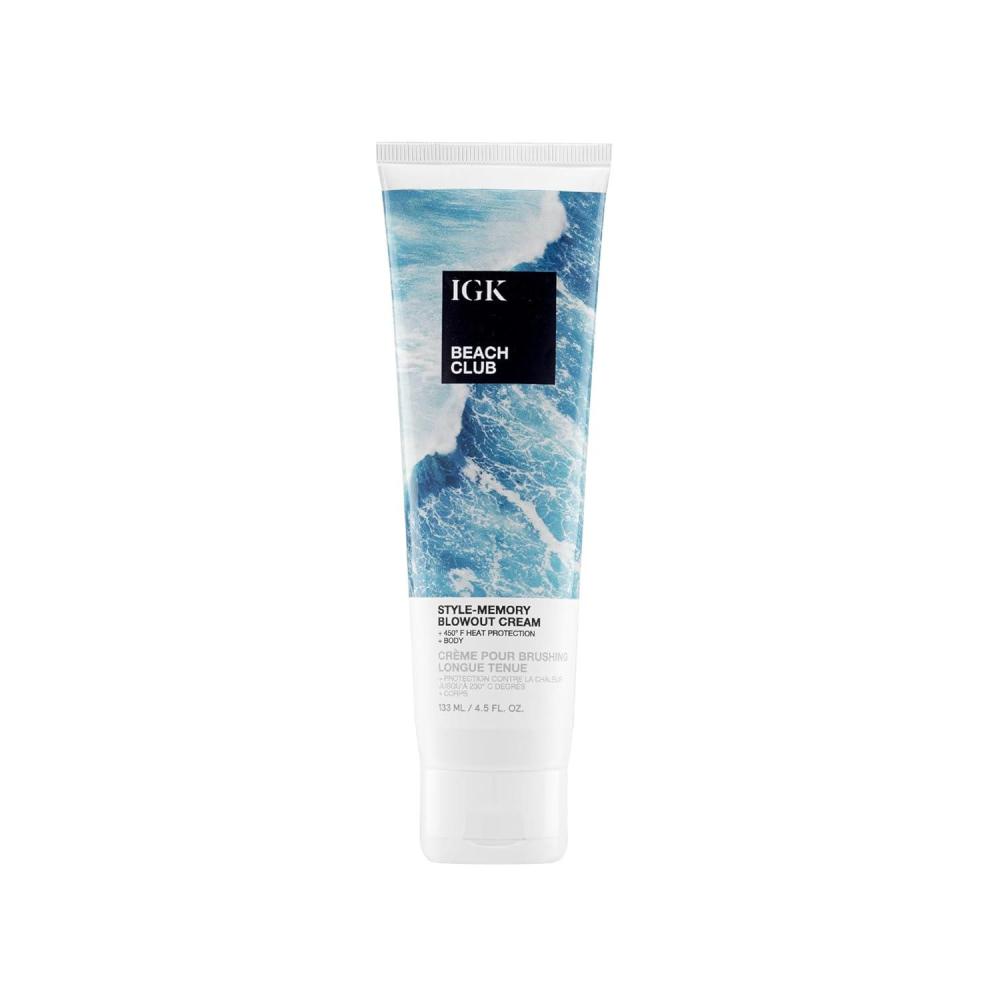 imageIGK BEACH CLUB StyleMemory Blowout Cream  Volume  Bounce  Heat Protectant  Vegan  Cruelty Free  45 Oz
