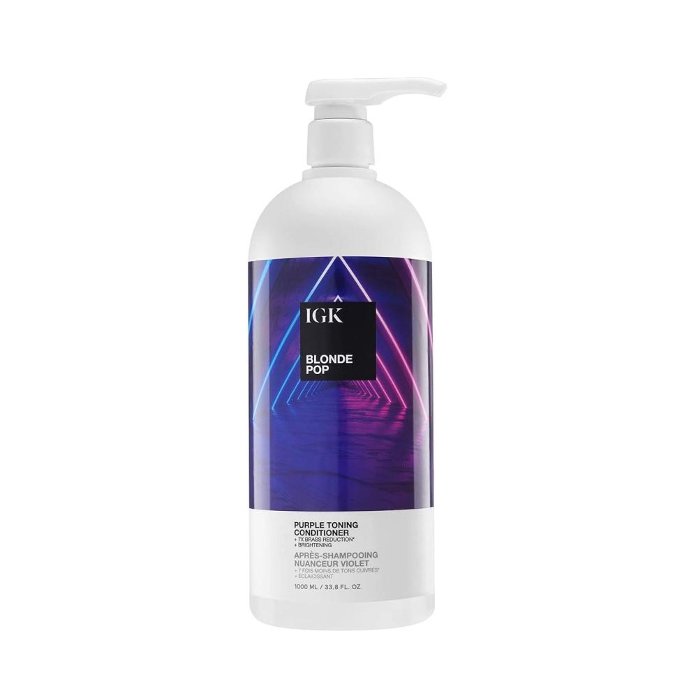 imageIGK BLONDE POP Purple Toning Conditioner Brighten Neutralize Brass Vegan Cruelty Free 338 Ounce Pack of 1