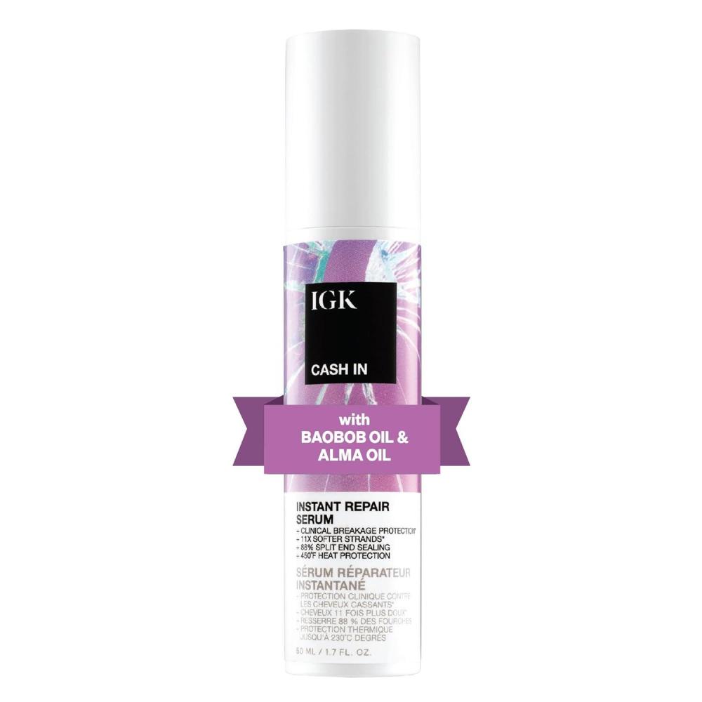 imageIGK CASH IN Instant Repair Serum Breakage Protection Seal Split Ends Heat Protection Vegan Cruelty Free 17 Oz17 Ounce