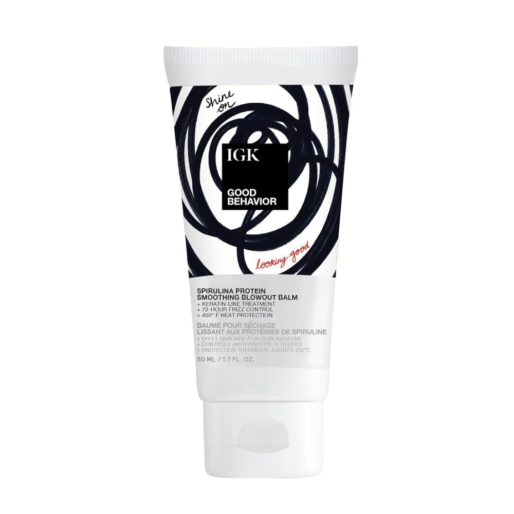 imageIGK Good Behavior Spirulina Protein AntiFrizz Smoothing Blowout17 Fl Oz Pack of 1