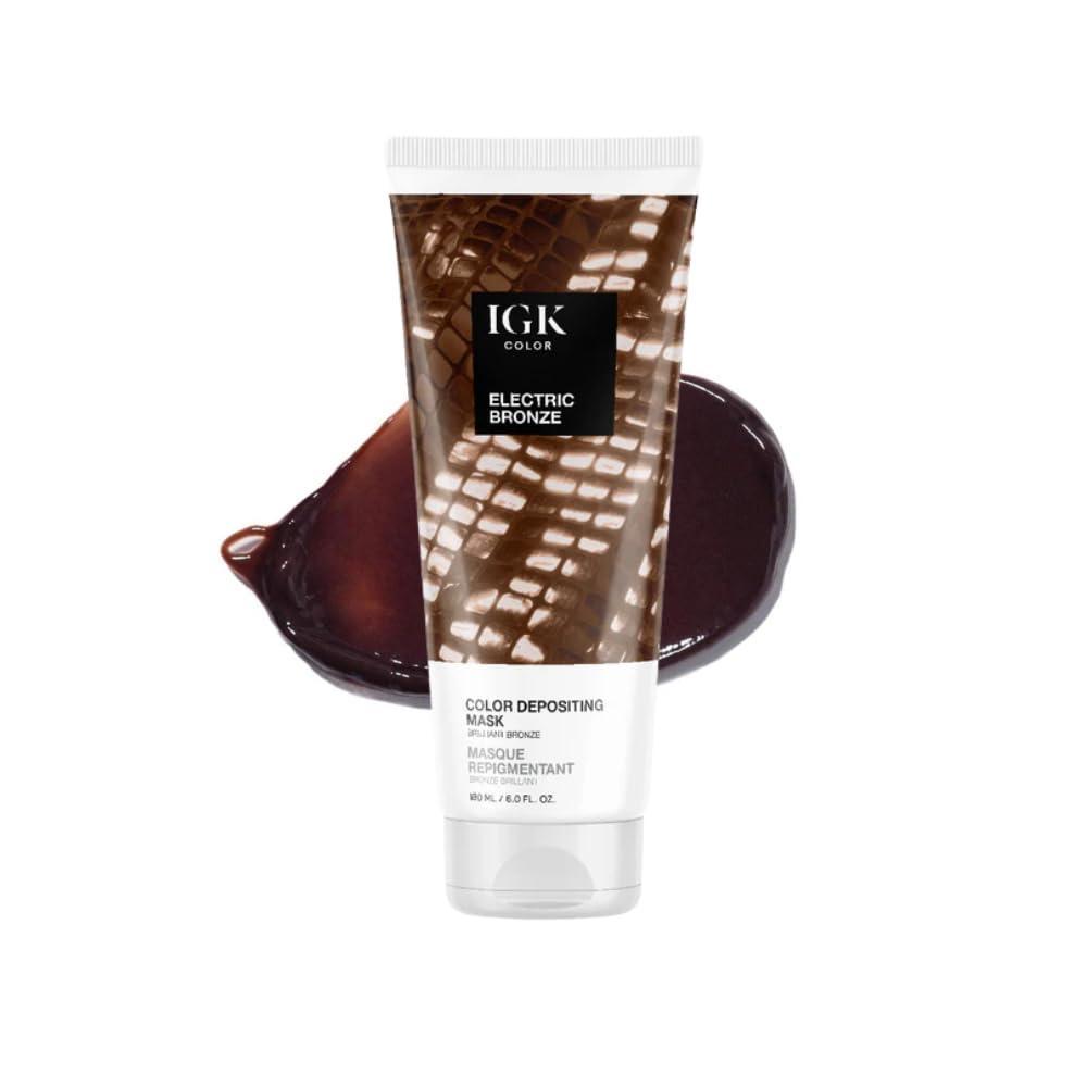 imageIGK Hair Gloss Toner ampamp Color Depositing Mask  Fiery Copper SemiPermanent  Vegan  Cruelty Free  On The MoneyElectric Bronze Brilliant Bronze