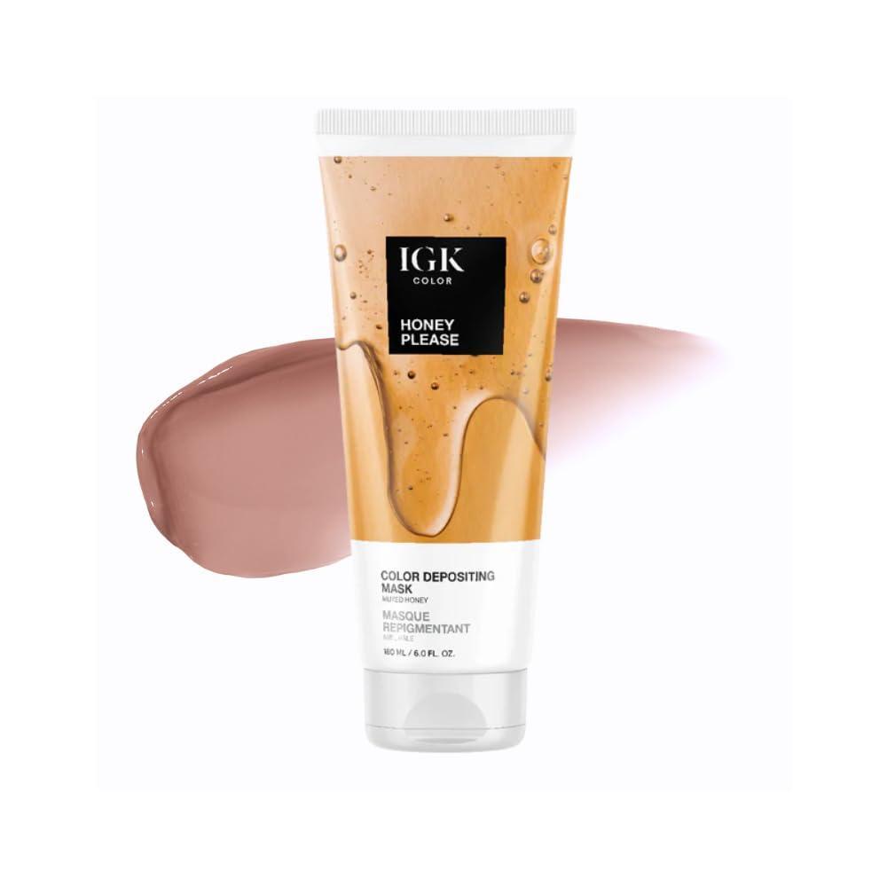 imageIGK Hair Gloss Toner ampamp Color Depositing Mask Fiery Copper SemiPermanent Vegan Cruelty Free On The MoneyHoney Please Muted Honey