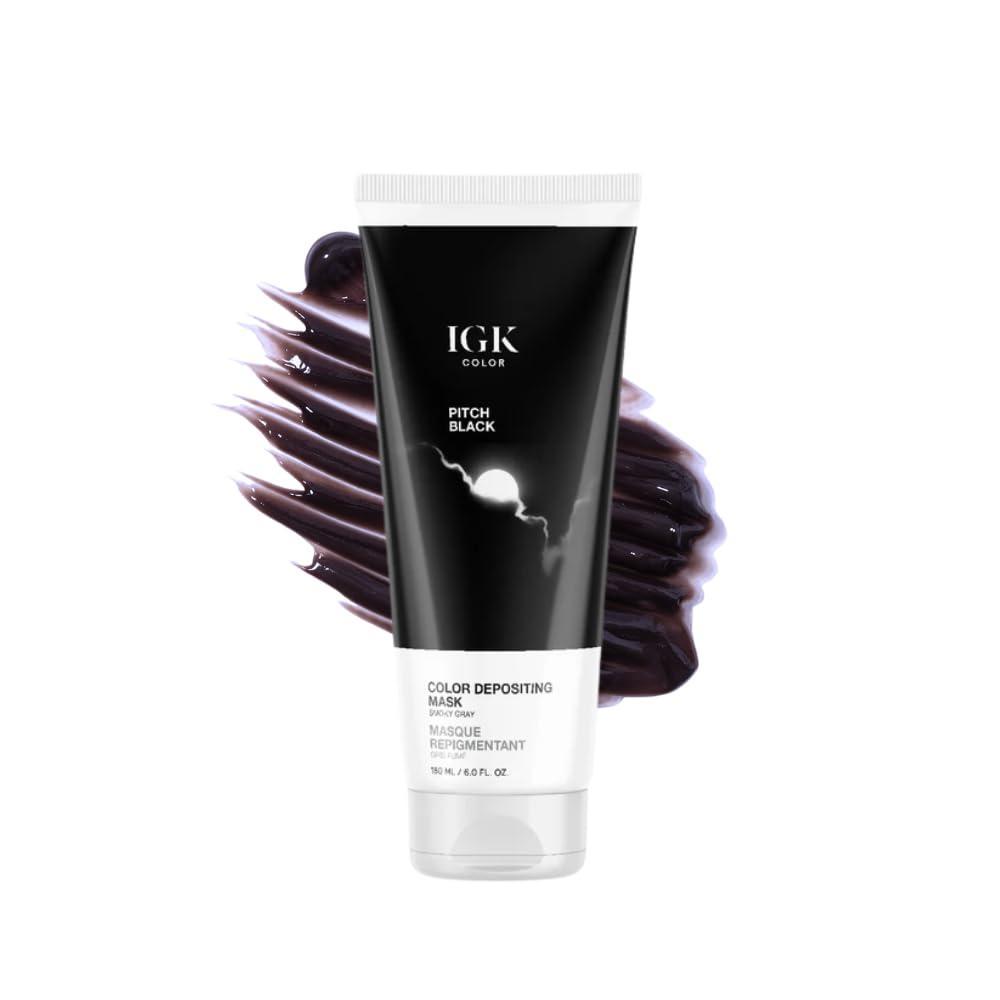 imageIGK Hair Gloss Toner ampamp Color Depositing Mask Fiery Copper SemiPermanent Vegan Cruelty Free On The MoneyPitch Black Smoky Gray
