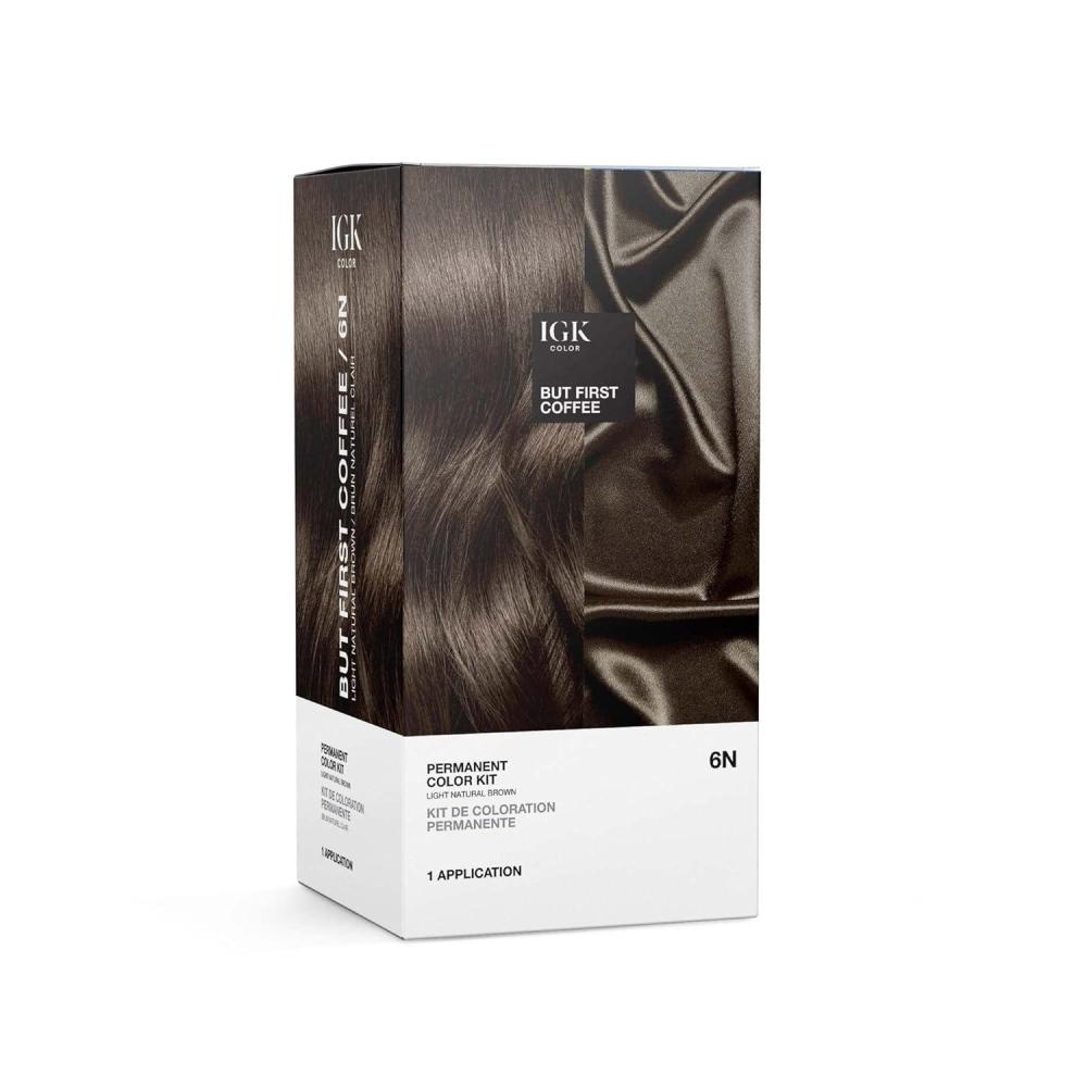 imageIGK Permanent Hair Dye Color Kit 5N Back To Brown Natural Brown 100 Gray Color Coverage Strengthen Shine Ammonia FreeLight Natural Brown