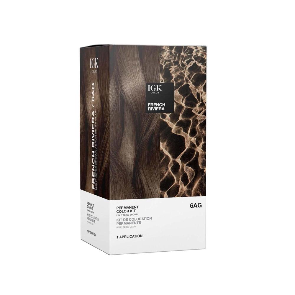 imageIGK Permanent Hair Dye Color Kit  9N Pampas Blonde  Light Natural Blonde  100 Gray Color Coverage  Strengthen  Shine  Ammonia FreeLight Beige Brown