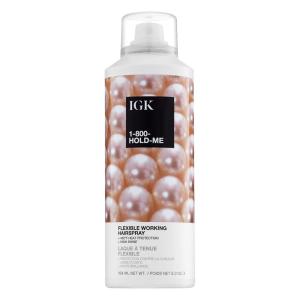 IGK 1-800-HOLD-ME Flexible Hold Hairspray | Heat Protectant + Shine + Lightweight | Vegan + Cruelty Free | 5 Oz