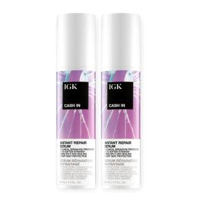IGK CASH IN Instant Repair Serum | Breakage Protection + Seal Split Ends + Heat Protection | Vegan + Cruelty Free| 1.7 Oz(1.7 Fl Oz (Pack of 2))