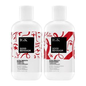 IGK GOOD BEHAVIOR Ultra Smooth Shampoo | Frizz Control + Hydrates + Shine | Vegan + Cruelty Free | 8 Oz(226.8 Ounce (Pack of 2))