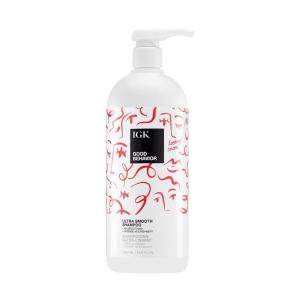 IGK GOOD BEHAVIOR Ultra Smooth Shampoo | Frizz Control + Hydrates + Shine | Vegan + Cruelty Free | 8 Oz(32 Ounce (Pack of 1))