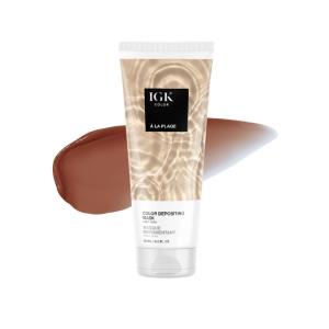 IGK Hair Gloss Toner & Color Depositing Mask | Fiery Copper Semi-Permanent | Vegan + Cruelty Free | On The Money(A La Plage (Light Sand))