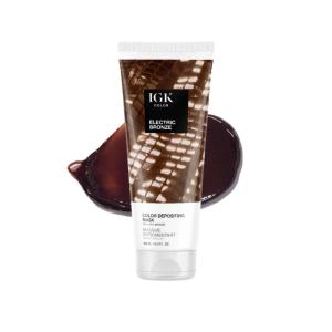 IGK Hair Gloss Toner & Color Depositing Mask | Fiery Copper Semi-Permanent | Vegan + Cruelty Free | On The Money(Electric Bronze (Brilliant Bronze))