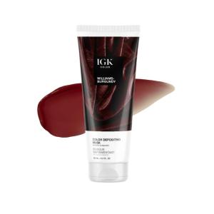 IGK Hair Gloss Toner & Color Depositing Mask | Fiery Copper Semi-Permanent | Vegan + Cruelty Free | On The Money(Williams Burgundy (Intense Burgundy))