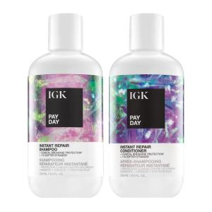 IGK PAY DAY Instant Repair Shampoo | Bond-Building + Damage Repair | Vegan + Cruelty Free | 8 Oz(226.8 Ounce (Pack of 2))