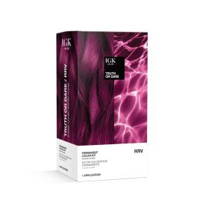 IGK Permanent Hair Dye Color Kit | 6R Smoky Scarlet – Intense Auburn | 100% Gray Color Coverage + Strengthen + Shine | Ammonia Free(Intense Fuchsia)
