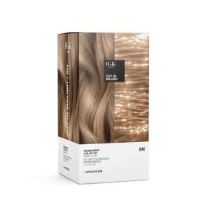 IGK Permanent Hair Dye Color Kit | 9N Pampas Blonde – Light Natural Blonde | 100% Gray Color Coverage + Strengthen + Shine | Ammonia Free(Natural Blonde)