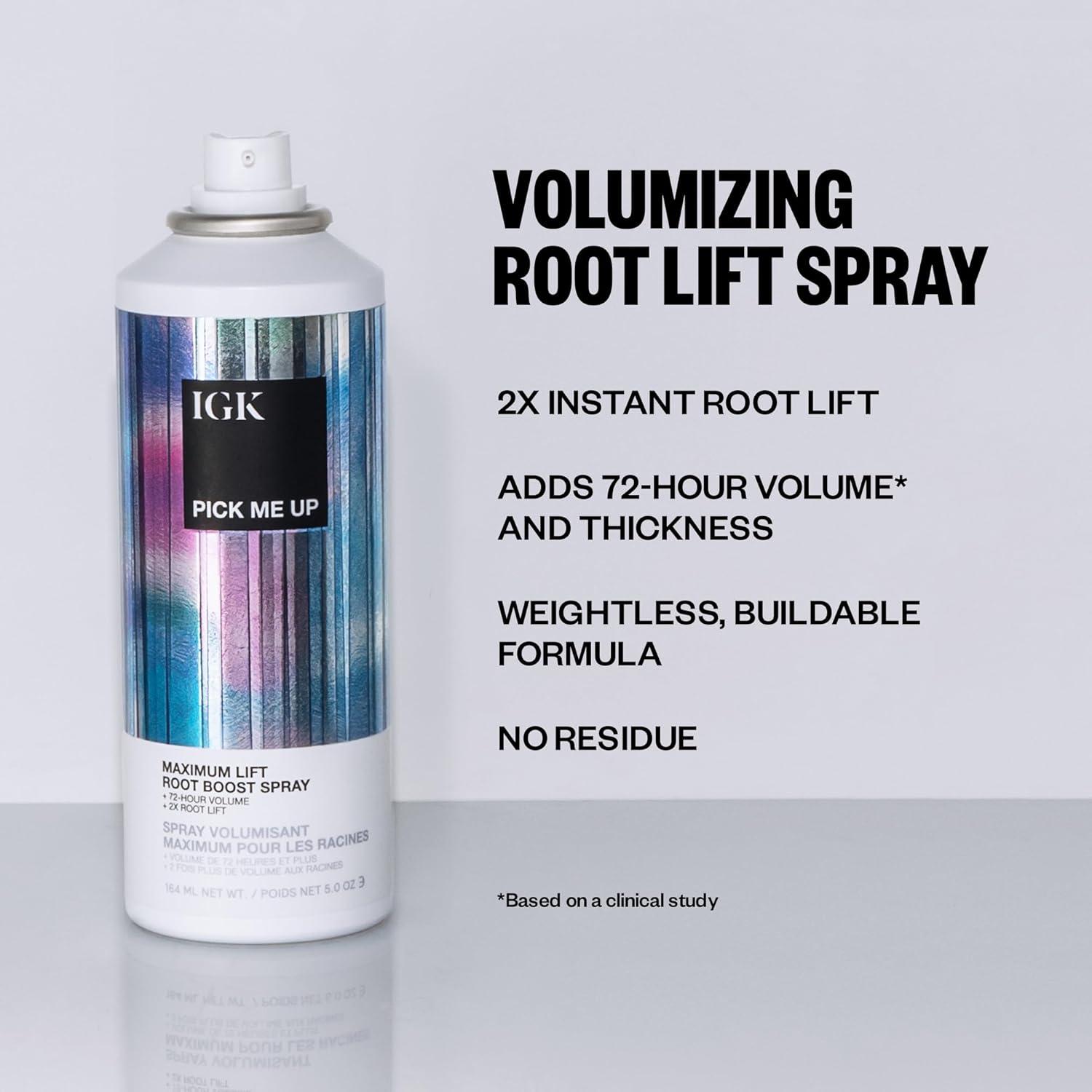 imageIGK PICK ME UP Maximum Lift Root Boost Spray Instantly Lifts Adds Volume Thickness Vegan Cruelty Free 5 Oz