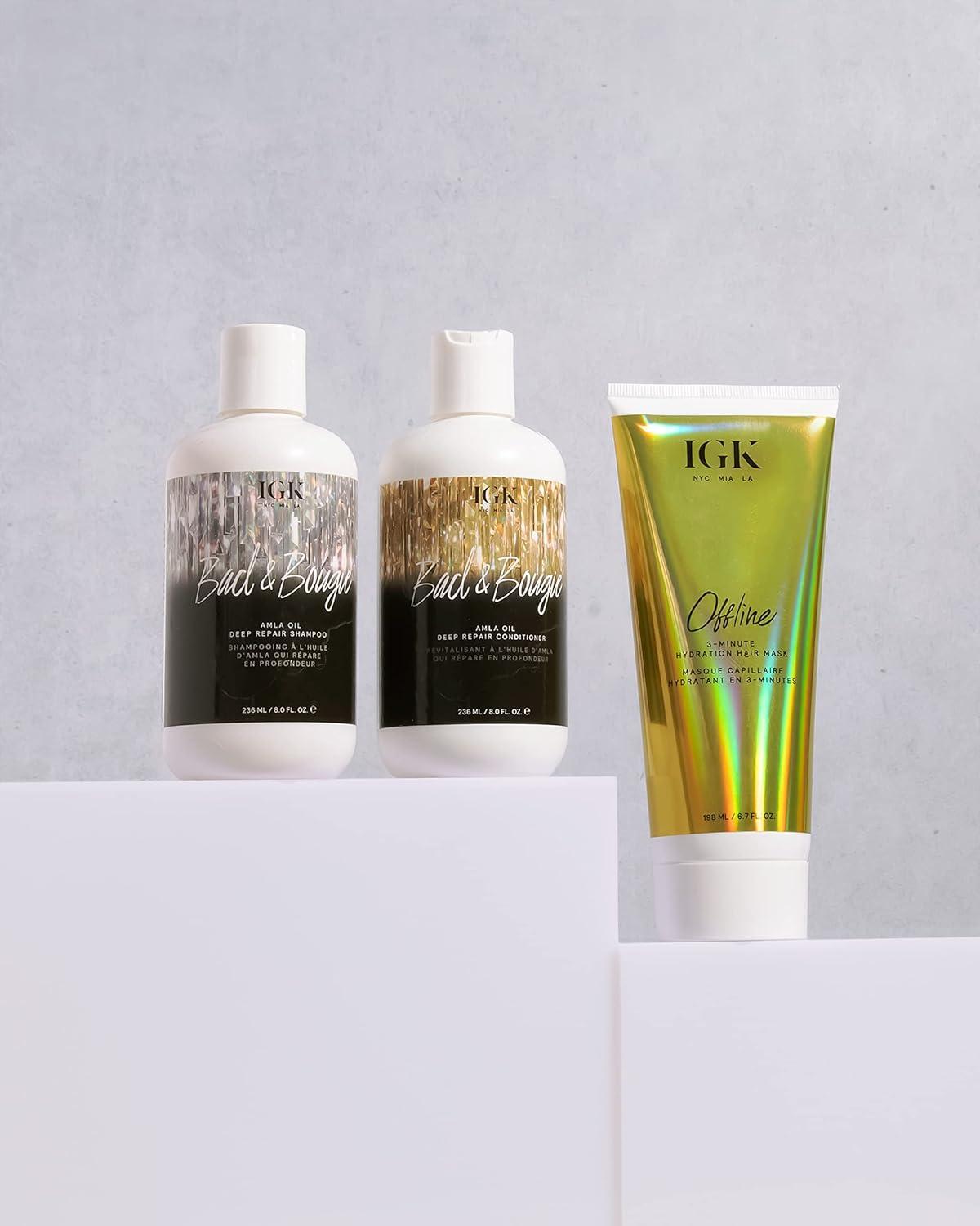 image:imageIGK BAD amp BOUGIE Amla Oil Deep Repair Conditioner Hydrates Strengthens Adds Shine Vegan Cruelty Free 8 Fl Oz Pack of 1
