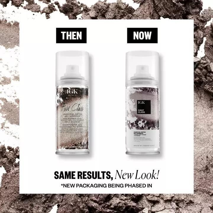 image:imageIGK FIRST CLASS Charcoal Detox Dry Shampoo Travel Volume Soothes Scalp Balance Oil Vegan Cruelty Free 2 Oz2 Fl Oz Pack of 1