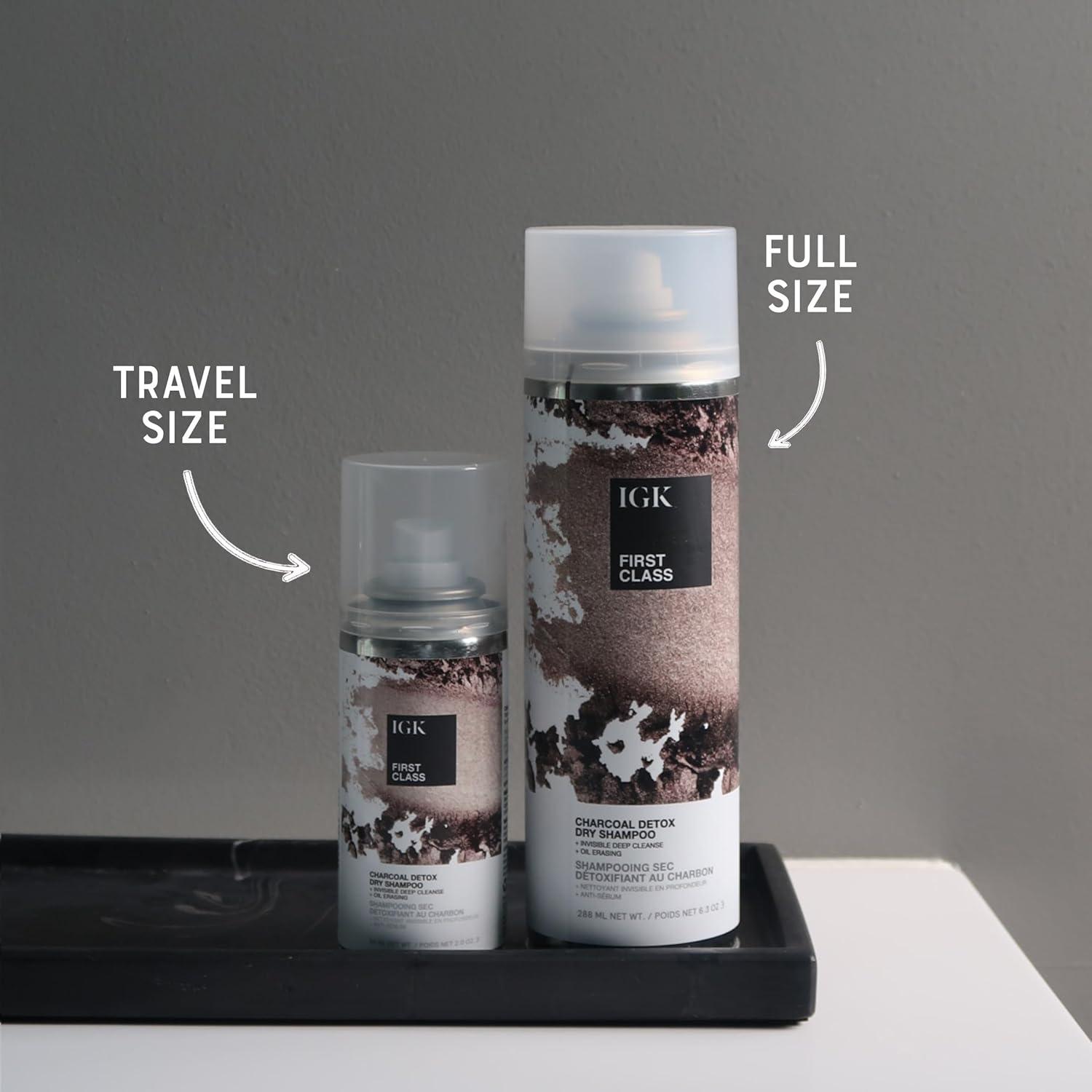 image:imageIGK FIRST CLASS Charcoal Detox Dry Shampoo Travel Volume Soothes Scalp Balance Oil Vegan Cruelty Free 2 Oz63 Fl Oz 2 Fl Oz Pack of 2